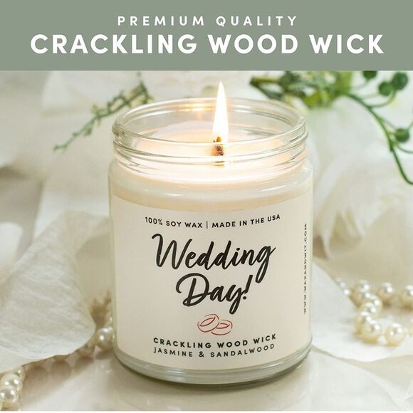 NWT Wool + Pepper Co. WEDDING DAY Soy Wood Wick Candle - Picture 2 of 5
